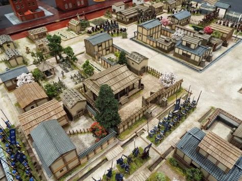 Jimbibblyblog: 28mm samurai Model Terrain, Sengoku Jidai, Japanese Buildings, Japanese Town, Japanese Village, Feudal Japan, Japan Architecture, Game Terrain, Relax Time