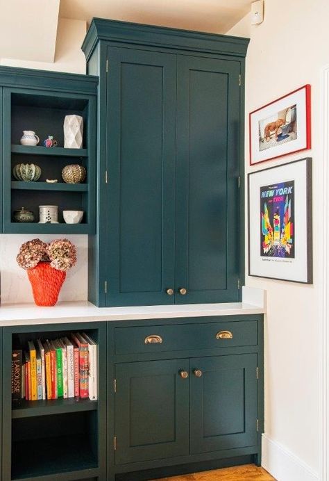 See this countertop larder in our bespoke project in Tooting Cupboard On Countertop, Countertop Larder Cupboard, Countertop Cupboard, Herringbone Kitchen, Build Dream Home, Kitchen Facelift, Kitchen Larder, Mom Kitchen, Larder Unit