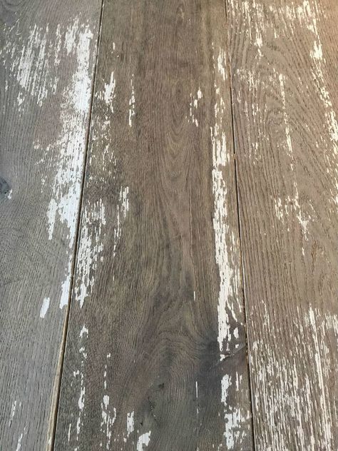 Distressed Flooring, White Painted Wood Floors, Painted Wood Floor, Chic Flooring, Shabby Chic Flooring, Warehouse Ideas, Distressed Wood Floors, Painted Wooden Floors, Distressing Painted Wood