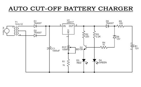 Lead Acid Battery Charger, Battery Charger Circuit, Automatic Battery Charger, Battery Charger 12v, Hobby Electronics, Electronics Basics, Electronic Circuit Projects, Electrolytic Capacitor, Car Battery Charger