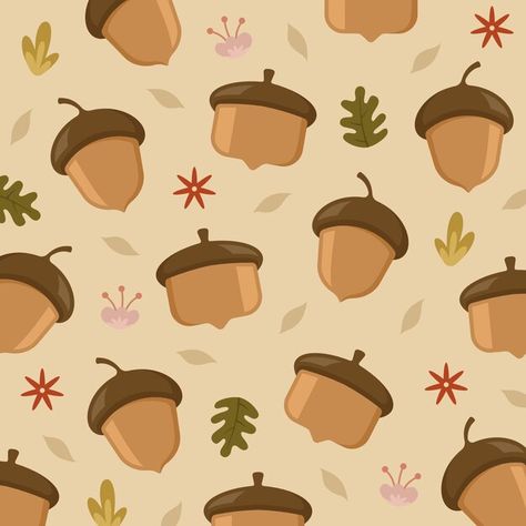 Acorns and spring pattern | Premium Vector #Freepik #vector #acorn #spring-tree #flower-tree #spring-leaves Acorn Pattern, Patterns For Kids, Spring Leaves, Spring Pattern, Flower Tree, Spring Tree, Fall Patterns, Vector Photo, Clothing Patterns