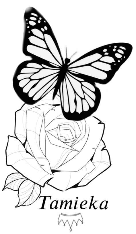 Skins Drawings, Roses And Butterfly Tattoo Design, Monarch Butterfly Tattoo Stencil, Two Butterflies Tattoo Stencil, Butterfly On Rose Tattoo, Lily And Butterfly Tattoo Stencil, Rose And Butterfly Tattoo Thigh Piece, Roses And Butterfly Tattoo Stencil, Butterfly And Flower Tattoo Stencil