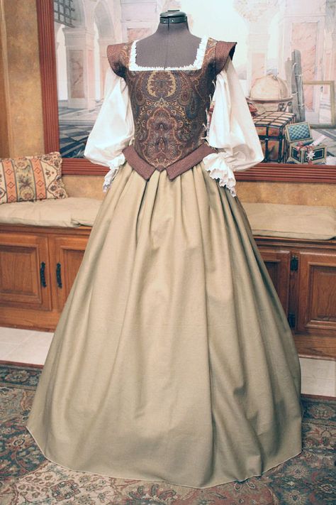 Custom Sized Renaissance Elizabethan Bodice and by fairefinery Elizabethan Bodice, Faire Finery, 15th Century Gown, Elizabethan Costume, Medieval Dresses, Fantasy Gowns, Medieval Dress, Fantasy Dress, Historical Dresses