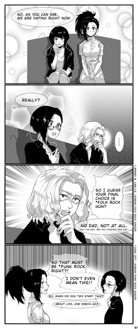 Momojiro Comic: Coming Out to the Parents, Art by @Yuko_ec on Twitter, Jiro Kyoka, Kyoka Jiro, Yaoyorozu Momo, Momo Yaoyorozu, Momo x Jiro, Momojiro Yuri Comic Kyoka Jirou, Yuri Comics, Yandere Manga, My Hero Academia 2, Hero Time, My Hero Academia Shouto, Yuri Anime, My Hero Academia Memes, Boku No Hero Academia Funny