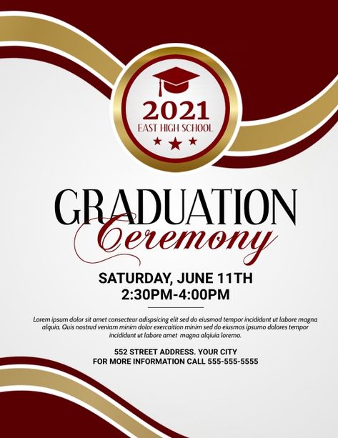 graduation flyer templates, graduation announcement, graduation ceremony flyer invitation, school graduation flyer 2021, graduate invite celebration flyer. School Invitation Card, School Party Invitation, Graduation Invitation Design, Graduation Invitation Cards, Graduation Invitations High School, Design Motivation, Graduation Poster, 8th Grade Graduation, School Template