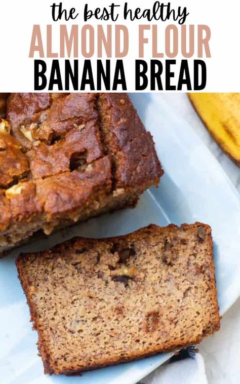 Banana Bread Almond Flour, Almond Flour Banana Bread, Almond Banana Bread, Almond Flour Banana, Keto Banana Bread, Almond Flour Bread, Flours Banana Bread, Pantry Ingredients, Gluten Free Banana Bread