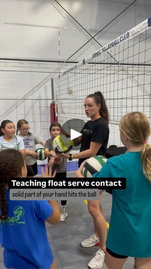 28K views · 3.9K reactions | Float serve contact explanation!

❌ Many volleyball players use their whole hand, causing spin or a floppy contact

✅ Keep your hand flat, using your palm, not your fingers! 

✨ An easy way to explain this is “contact the ball with your hamburger 🍔 , not your french fries🍟 

It’s fun and gives kids a visual to remember! 

#volleyball #floatserve #serve #volleyballcoach #volleyballcamp #volleyballgirls #volleyballplayers #volleyballcanada #volleyballindonesia #volleyballiran #volleyballteam #volleyballseason #volleyballskills #volleyballtraining #volleyballaddict #volleyballproblems #volleyballprobs #az #glendaleaz #volleyballtarkam #volleyballteam #volleyballislife #volleyballworld #volleyballlove | Alison Furno Float Serve, Volleyball Problems, Volleyball Camp, Volleyball Skills, Volleyball Clubs, Volleyball Training, Coaching Volleyball, Glendale Az, Volleyball Team