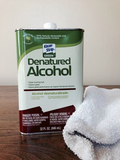 Cleaning with Denatured Alcohol Isopropyl Alcohol Uses, Cleaning Wood Furniture, Hard Water Spots, Cleaning Diy, Clean Hardwood Floors, Mineral Spirits, Cleaning Wood, Paint Remover, Cleaning Recipes