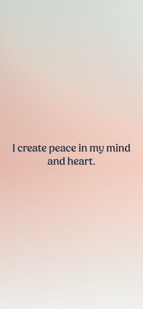 I create peace in my mind and heart.   From the I am app: https://iamaffirmations.app/download Widget Board, Affirmations For Happiness, Finding Peace, Inner Peace, Peace Of Mind, My Mind, Liverpool, Affirmations, Vision Board