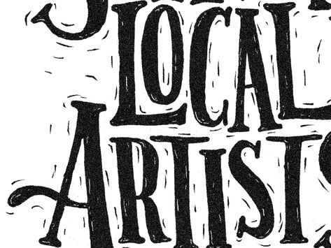 Support Local Artists by SG Kivett Linocut Text, Printmaking Typography, Linocut Letters, Foam Printing, Linocut Art, Support Local Artists, Art Courses, Typography Inspiration, Lino Print