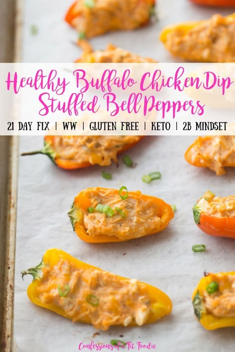 Buffalo Chicken Stuffed Mini Peppers, Buffalo Chicken Dip Stuffed Peppers, Weight Watchers Buffalo Chicken Dip, Stuffed Peppers Instant Pot, Buffalo Chicken Dip Healthy, 21 Day Fix Buffalo Chicken, Weight Watchers Stuffed Peppers, Low Carb Buffalo Chicken Dip, Stuffed Mini Bell Peppers