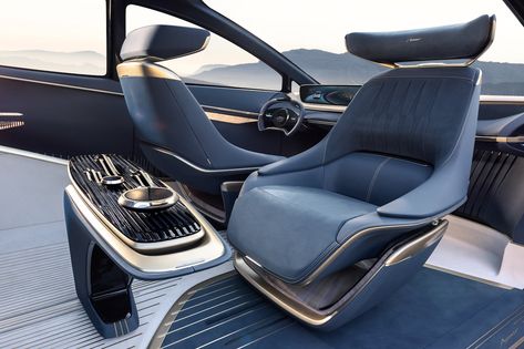 Buick's Wild New Concepts Unlike Anything Else | CarBuzz Concept Car Interior Design, Futuristic Cars Interior, Smart Chair, Futuristic Transportation, Concept Car Interior, Office Pods, Video Game Room Design, Car Interior Design, Interior Sketch