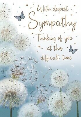 With Deepest Sympathy Card - Dandelions - 9 x 6.25 Inches - Regal Publishing | eBay Deepest Sympathy Messages, Sympathy Thoughts, Sympathy Verses, Loss Of A Father, Words Of Condolence, Sympathy Card Sayings, Bereavement Quotes, Sympathy Sentiment, Kisses Quotes