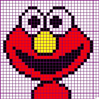 Elmo-a.gif 320×320 pixels Cocomelon Pixel Art, Safety Pin Crafts, Autumn Cross Stitch Patterns, Melty Bead Patterns, Pixel Art Templates, Christmas Stocking Pattern, Graph Paper Art, Cross Stitch Bird, Cross Stitch Bookmarks