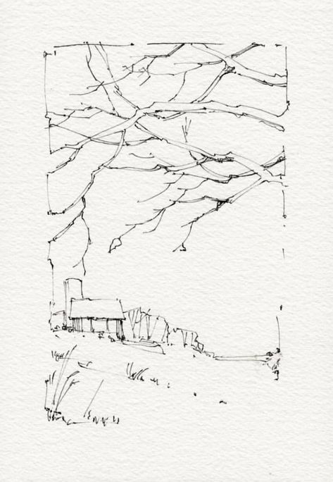 Ink Drawing Watercolor, Quick Ink Sketches, Water And Ink Painting, Landscape Art Black And White, Black And White Sketch Art, Quick Watercolor Sketches, Watercolour Pencil Drawings, Drawing Black And White Sketches, Pen And Ink Landscape Drawings