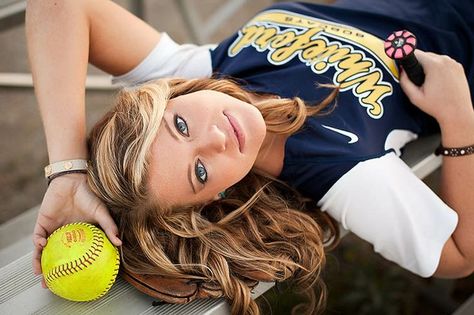 Michigan Softball, Softball Pictures Poses, Softball Picture, Photoshooting Ideas, Softball Pics, Womens Softball, Softball Photography, Softball Photos, Softball Senior Pictures