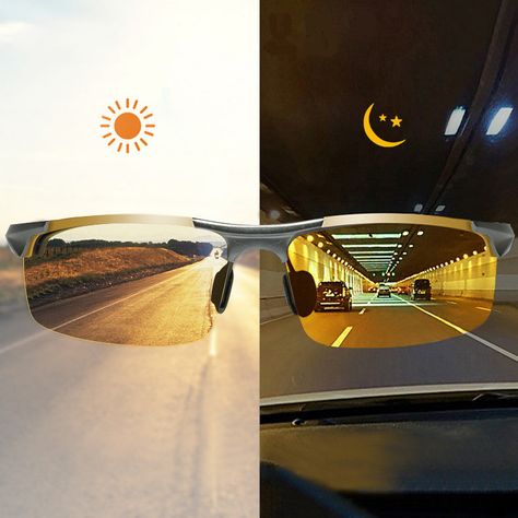 The Best Polarized Sunglasses | Outdoor Glasses for Men & Women – SunRay Glasses Night Vision Glasses, Anti Glare Glasses, Goggles Glasses, Vision Glasses, Polarized Glasses, Yellow Coffee, Square Faces, Sports Sunglasses, Day Night