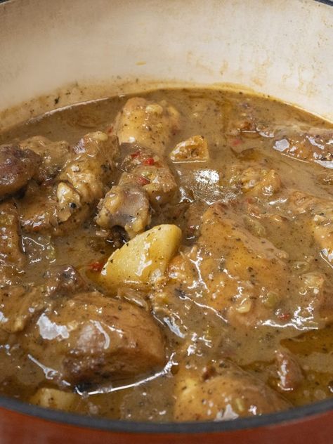 Delicious Southern Stewed Chicken and Gravy Recipe - Smokin' and Grillin' with AB Southern Chicken And Gravy Recipes, Stew Chicken Recipe Southern Crockpot, Chicken Gizzard Stew, Southern Chicken Souse Recipe, Stewed Chicken Wings, Smokin & Grillin With Ab Recipes, Chicken Legs And Gravy, Stew Chicken Recipe Southern, Stewed Chicken Wings Recipes