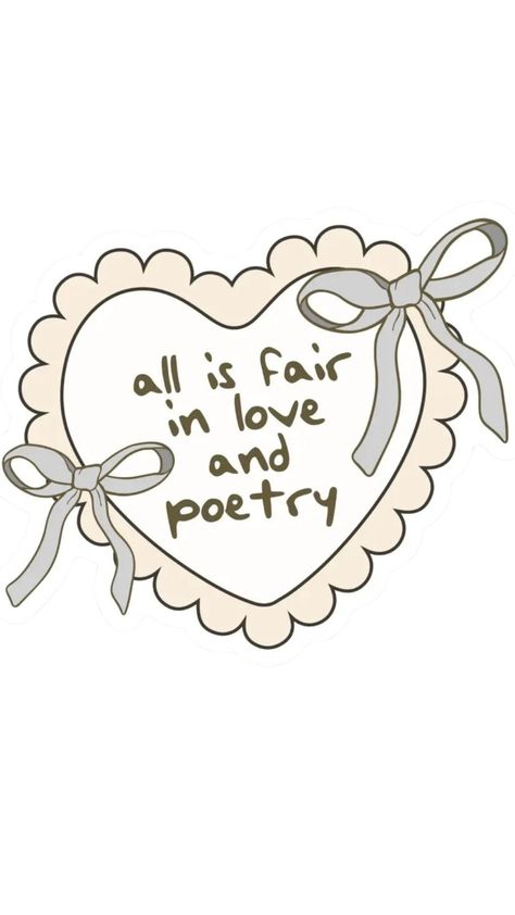 "All is fair in love and poetry," Taylor Swift sticker! Perfect to celebrate her new album. Durable vinyl sticker Safe from from scratches, water & sunlight Printable Wall Collage Taylor Swift, Alls Fair In Love And Poetry Wallpaper, All's Fair In Love And Poetry Taylor Swift, Taylor Swift Branding, Sticker Ideas Taylor Swift, All Is Fair In Love And Poetry, Alls Fair In Love And Poetry, Taylor Swift Sticker Ideas, Cute Things To Print Out