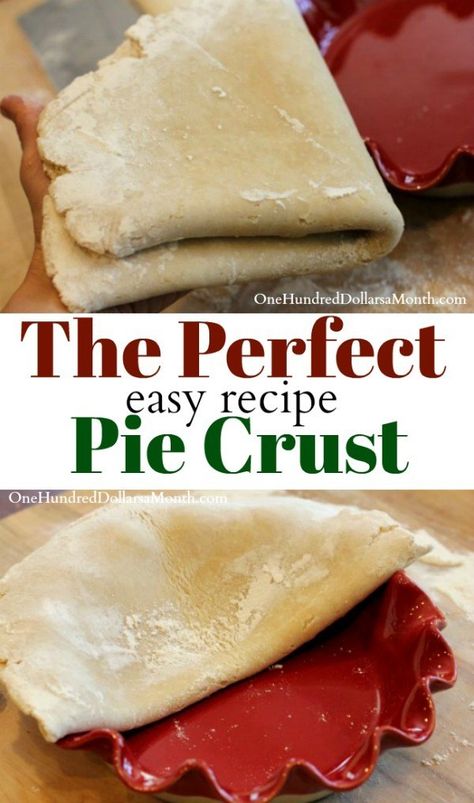 Old Fashioned Pie Crust Recipe, Easy Crust Recipe, Crisco Pie Crust, Turkey Rub Recipes, Perfect Pie Crust Recipe, Apple Pie From Scratch, Easy Pie Crust, Butter Crust, Pie Crust Recipe