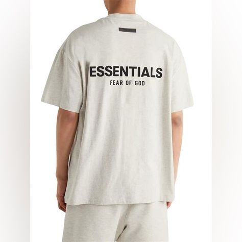 Essentials Tshirt, God Light, Essentials Fear Of God, Christian Shirts Designs, Shirt Outfit Men, Fits For Summer, Fear Of God Essentials, Fear Of God, Mens Tee Shirts