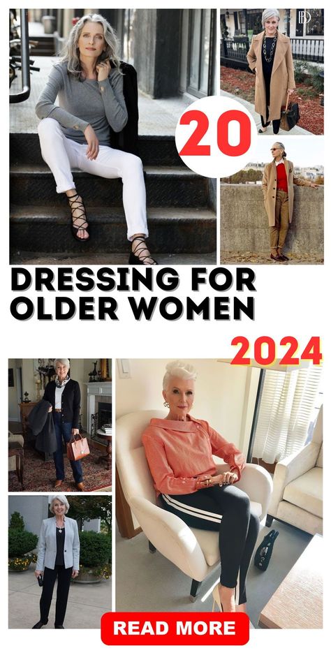 Stay ahead in fashion with Dressing 2024 for Older Women. This range provides stylish and chic clothing options for women over 60, blending contemporary trends with timeless elegance. It's about celebrating your age with fashion that's as vibrant and sophisticated as you are. Dressing In Your 60's Classy, Fashion Over 50 2024, Over 60 Fashion Petite, Ageless Style Over 60, Over 50 Dressing, 60 Fashion Woman, Over 70 Womens Fashion, Clothes For Women Over 60, Wardrobe Dressing