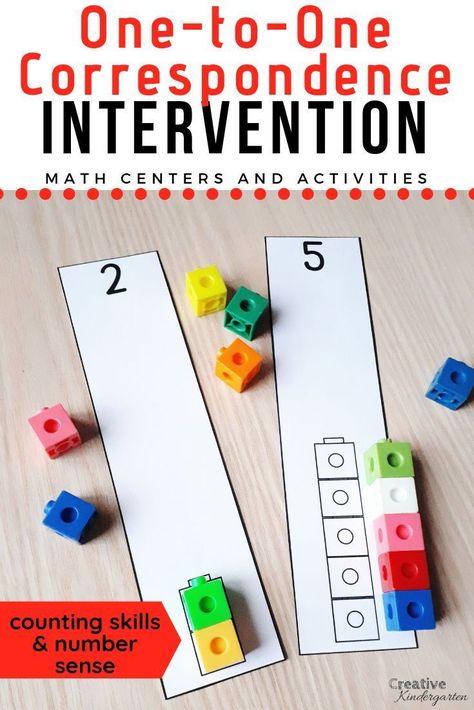 Reinforce counting skills and number sense with these 6 hands-on math centers. Use different math manipulatives and strategies to build number sequence and one-to-one correspondence. #numbersense #kindergarten #kindergartenmath #math #mathcenter #mathactivity #onetoonecorrespondence #count #counting #intervention #morningwork #workbin Counting Intervention, Babysitting Games, Kindergarten Intervention, Reading Kindergarten, Intervention Activities, One To One Correspondence, Number Sense Kindergarten, Math Kindergarten, Math Board Games