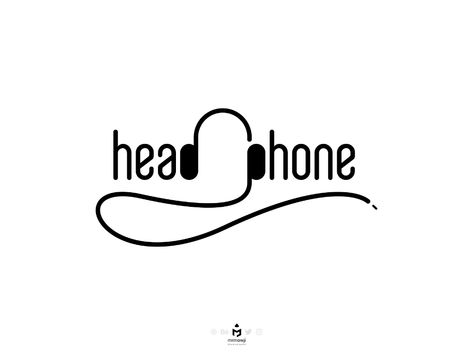 Headphone Typography by Mojtaba Javan on Dribbble Headphone Logo Design, Use Headphones Logo, Music Logo Design Ideas, Headphones Logo, Music Logo Inspiration, Music Typography, Music Logos, Clever Logo Design, Baby Logo Design