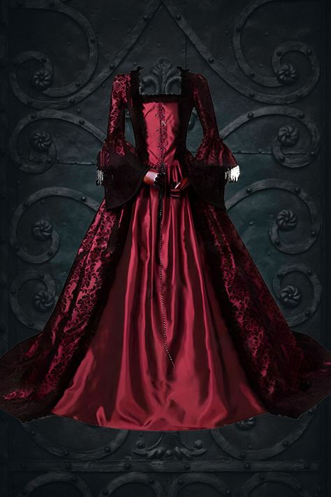 Women's Goth Fantasy Dress Rococo Ball Gown Printing Long Gothic Victorian Dress Ren Faire Ball Gown Victorian, Victorian Masquerade, Victorian Closet, Ball Gowns Victorian, Theme Costumes, Gown Victorian, Gothic Victorian Dresses, 18th Century Women, Masquerade Theme