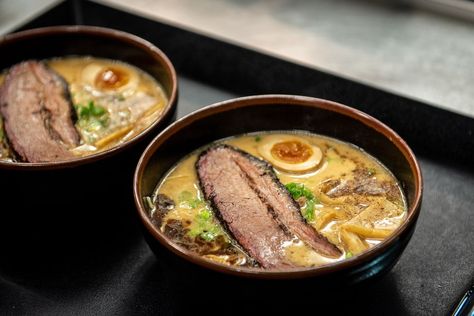 Brisket Ramen Recipe, Asian Brisket, Brisket Ramen, Making Waffles, Japenese Food, Pork Broth, Ramen Recipe, How To Make Waffles, Ramen Recipes