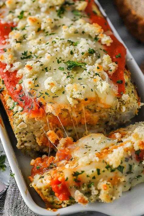 Garlic Parm Chicken Mini Meatloaf, Ground Chicken Meatloaf Muffins, Keto Ground Chicken Meatloaf, Garlic Parm Meatloaf, Parmesan Turkey Meatloaf, Garlic Parmesan Chicken Mini Meatloaf, Chicken Meatloaf With Stove Top Stuffing, Parmesan Chicken Meatloaf, Alfredo Meatloaf