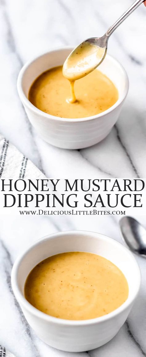 Honey Mustard Dipping Sauce is the perfect compliment to crispy chicken tenders, fresh vegetables and so much more. Make this easy, tasty sauce in less than 5 minutes with just 4 ingredients. | #honeymustard #sauce #dippingsauce Mustard Sauce For Chicken, Spicy Honey Mustard, Honey Mustard Dip, Honey Mustard Recipes, Mustard Dip, Honey Mustard Dipping Sauce, Homemade Honey Mustard, Mustard Dipping Sauce, Mustard Recipe