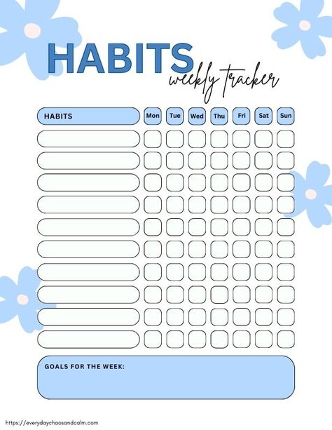 Free Printable Habit Trackers (PDF) Healthy Habit Tracker Free Printable, Printable Habit Tracker, Password Keeper, Habit Tracker Printable, Tracker Free, Office Planners, Habit Trackers, Tracker Printable, Organization Printables