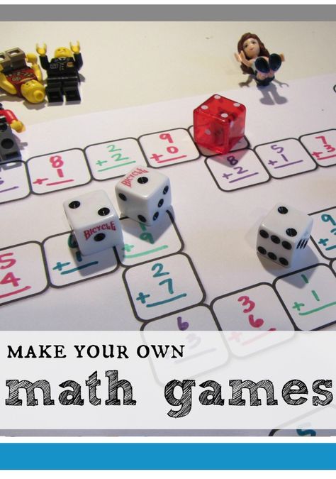 no matter what you need to practice, a make-your-own math game is the ticket to FUN practice! Math Board Games, Math Board, Math Boards, Math Writing, Math Activities For Kids, Math Games For Kids, Math Game, Math Workshop, E Mc2