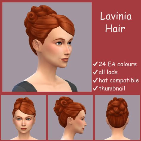 1890s Hair, Medieval Hair, Ts4 Hair, Sims 4 Decades Challenge, Medieval Hairstyles, Sims Medieval, Sims 4 Challenges, Victorian Hairstyles, The Sims 4 Packs