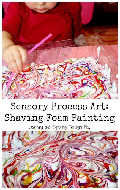 Process Art Sensory Shaving Foam Painting Ks1 Art Activities, Paint With Marbles, Shaving Foam Marbling, Easy Art For Toddlers, Shaving Foam Activities, Foam Art Projects, Art Activity For Toddlers, Foam Painting, Process Art Activities