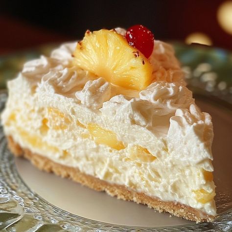 CREAMY PINEAPPLE CHEESECAKE Pineapple Cream Cheesecake, Pineapple Cheesecake Dessert, Pineapple Cheesecake, Easy Family Recipes, Pineapple Recipes, Cheesecake Desserts, Vanilla Wafers, Indulgent Desserts, Dessert Cupcakes