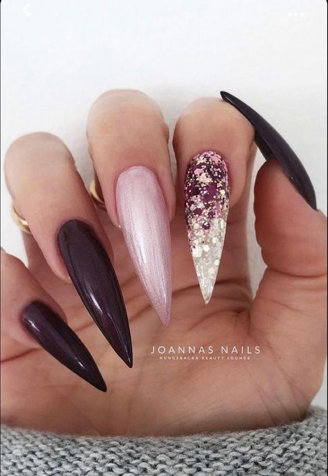 Stiletto Nails Designs, New Nails, Nails French, Fabulous Nails, Dream Nails, Pretty Acrylic Nails, Fancy Nails, Best Acrylic Nails, Long Acrylic Nails