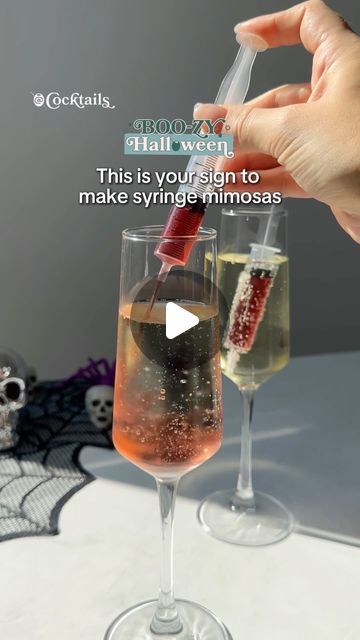 Cocktails (21+ to follow) on Instagram: "Get ready for Halloween with these frightfully fun Syringe Mimosas 👻 All you need is cranberry juice, Prosecco, and disposable syringes to create the ultimate spooky cocktail.  #syringemimosas #mimosas #prosecco #halloweencocktails #halloween #syringecocktail #halloweenideas" Spooky Mimosa Bar, Adult Halloween Party Decorations, Halloween Party Planning, Get Ready For Halloween, Pumpkin Carving Party, Creepy Costumes, Adult Halloween Party, Halloween Cocktails, Ready For Halloween