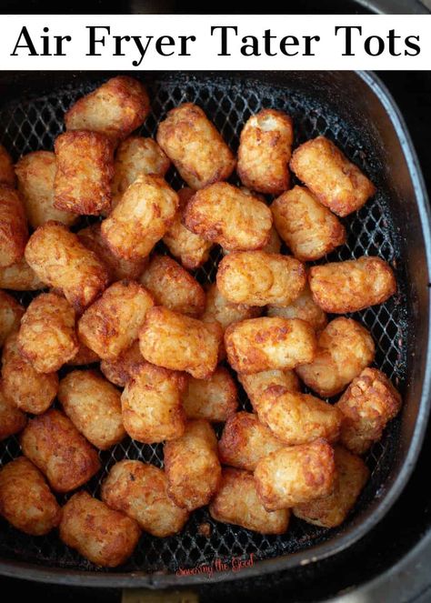 Tater Tots In Air Fryer, East Meals, Frozen Tater Tots, New Air Fryer Recipes, Cooks Air Fryer, Air Fried Food, Air Fryer Dinner Recipes, Air Fryer Healthy, Tater Tots