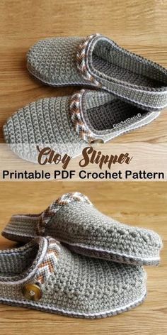 Sandal Rajut, Crocheted Slippers, Crochet Slippers Free Pattern, Crochet Shoes Pattern, Crochet Slipper Pattern, Crochet Boots, Booties Crochet, Crochet Socks, Clog Slippers