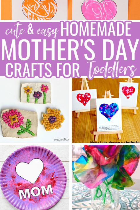 Mother's Day Crafts For Toddlers, Toy Storage Hacks, Handprint Frame, Easy Mothers Day Crafts For Toddlers, Thumbprint Heart, Mom Painting, Handprint Flower, Homemade Gifts For Mom, Easy Mother's Day Crafts