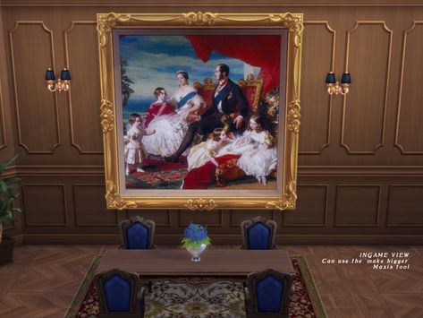 Sims 4 Royal, Big Paintings, Skin Piercing, Royal Decorations, Resource Furniture, Royal Furniture, Sims 4 Cc Shoes, Sims 4 Cc Skin, Sims 4 Dresses