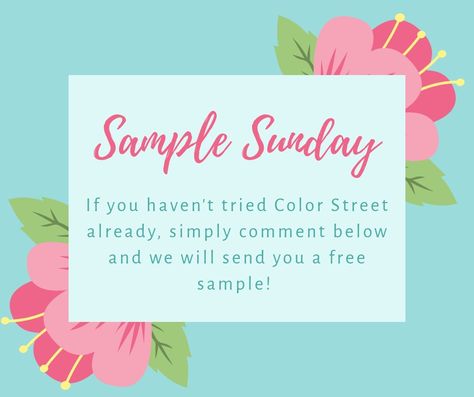 Spring themed social media post for Color Street samples Sunday Color Street Graphics, Street Marketing, Color Street Nails, Color Street, Cover Photos, Color