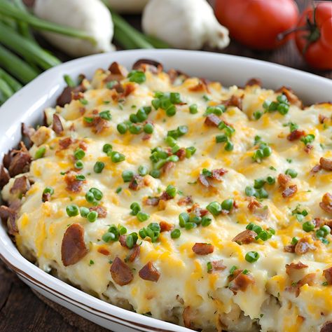 Twice Baked Potato Casserole Recipe Twice Baked Potato Casserole Recipe, Twice Baked Potato Casserole, Twice Baked Potato, Twice Baked Potatoes Casserole, Baked Potato Casserole, Potatoe Casserole Recipes, Baked Casserole, Twice Baked, Twice Baked Potatoes