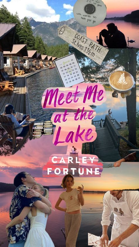 by Carley Fortune Carley Fortune Books, Meet Me At The Lake Aesthetic, Meet Me At The Lake, Carley Fortune, Aesthetic Books, Kris Kringle, Book Recs, Book Aesthetics, At The Lake