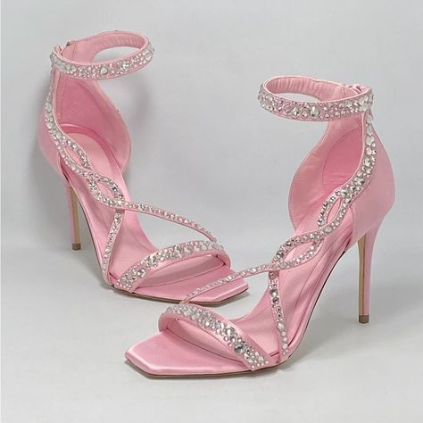 Pink sparkly heels