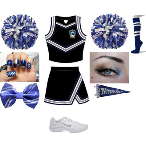 Ravenclaw Cheerleader Outfit, Ravenclaw Outfit, Slytherin Outfit, Slytherin Fashion, Hogwarts Uniform, Stile Harry Potter, Hogwarts Outfits, Ravenclaw Aesthetic, Harry Potter Cosplay