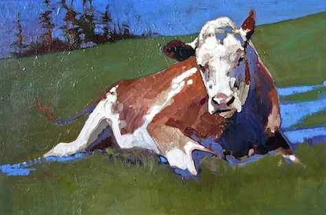 Peggy Judy, Farm Animal Paintings, Watercolor Paintings Of Animals, Farm Paintings, Painting Canvases, Cow Painting, Cow Art, Art Community, Plein Air Paintings