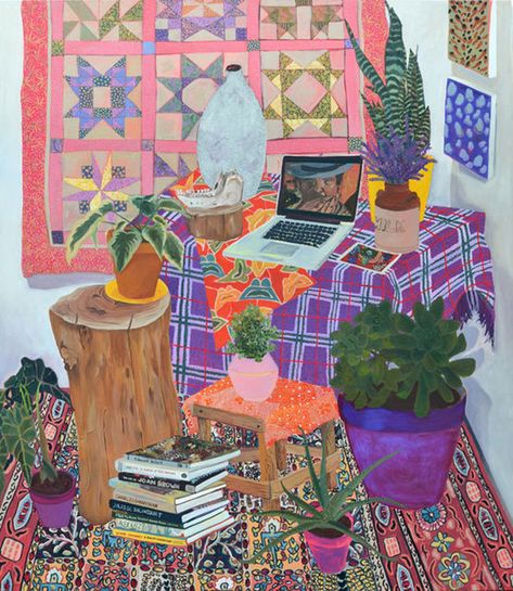 Anna Valdez recreates her domestic space in sumptuous oil paintings Anna Valdez, Have Inspiration, Interior Art, Still Life Painting, 그림 그리기, Visual Artist, Painting Inspiration, Kitsch, Art Inspo